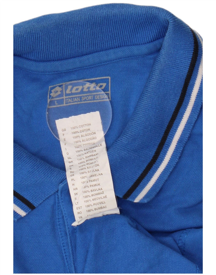 Lotto Herre Polo Shirt Stor Blå Bomuld