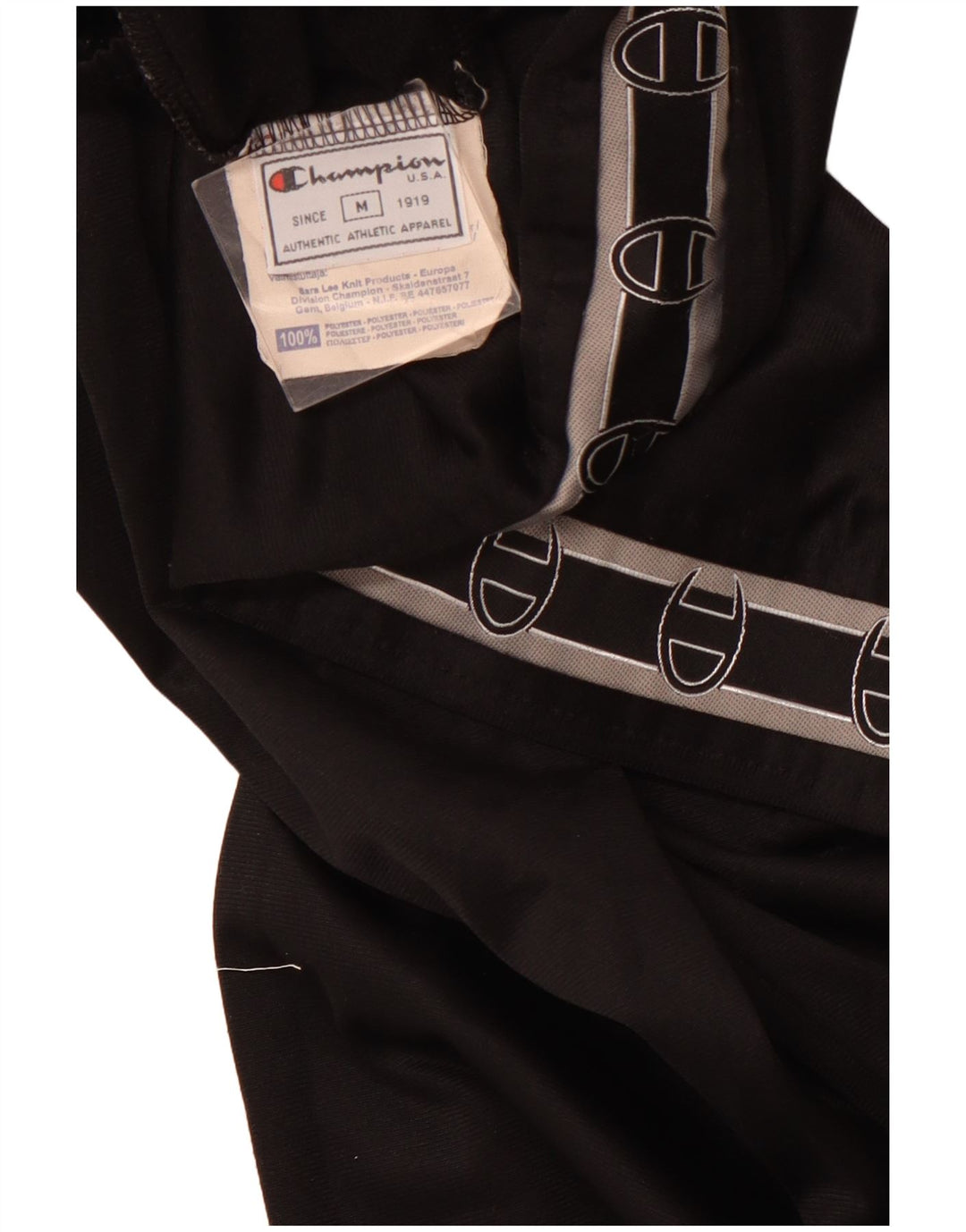 CHAMPION Dame grafisk træningsdragt Bukser UK 12 Medium Sort Polyester