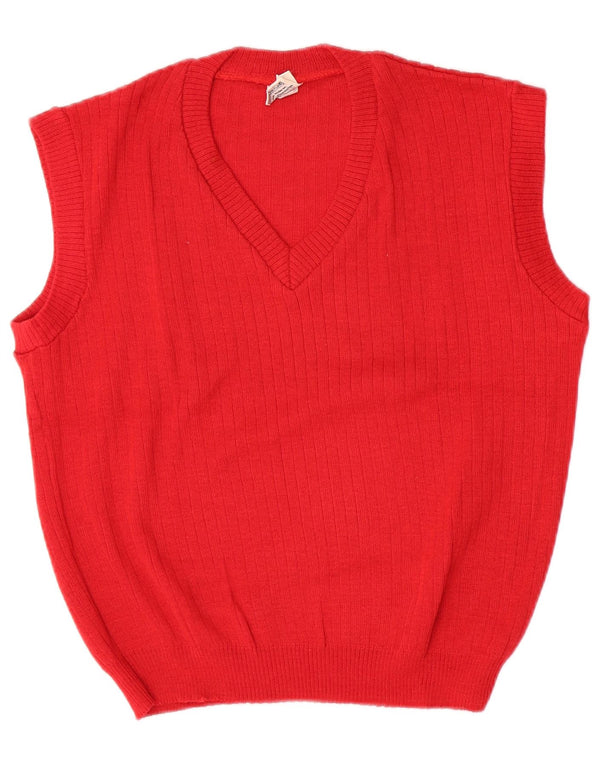 Vintage Womens Vest Tank Top EU 46 XL Red