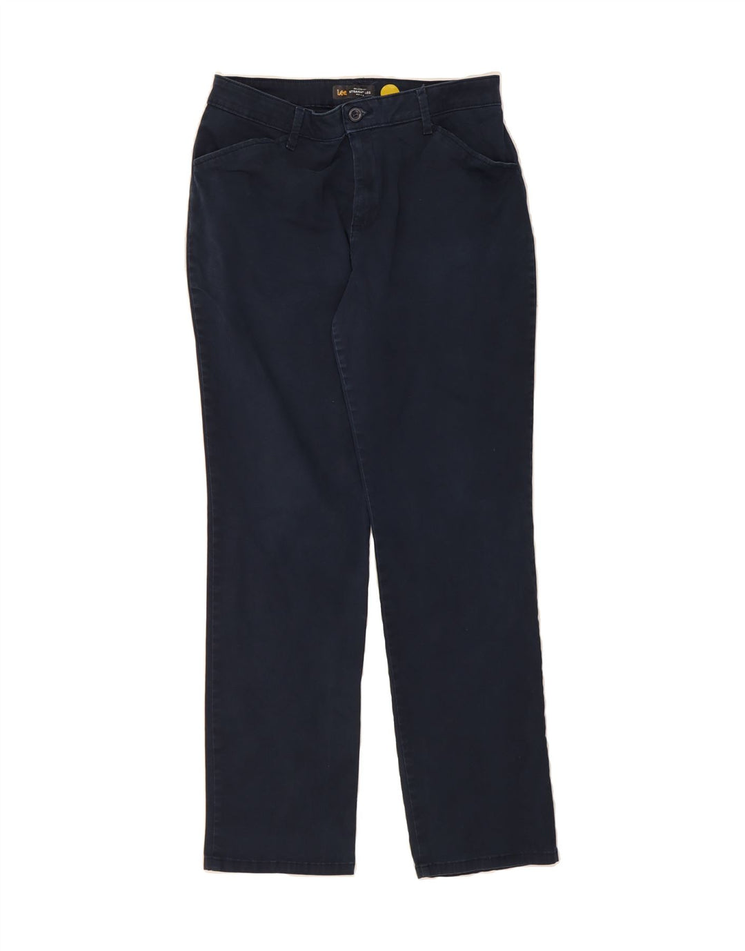 LEE Womens Mid Rise Casual Trousers US 8 Medium W30 L31 Navy Blue Vintage Lee and Second-Hand Lee from Messina Hembry 