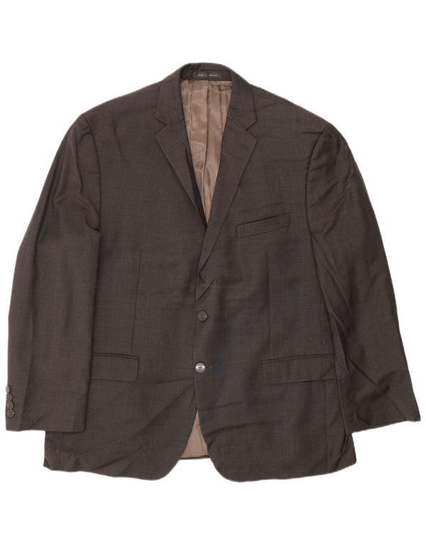 Calvin Klein Herre 2-knaps blazerjakke UK 44 2XL Brun Houndstooth Uld