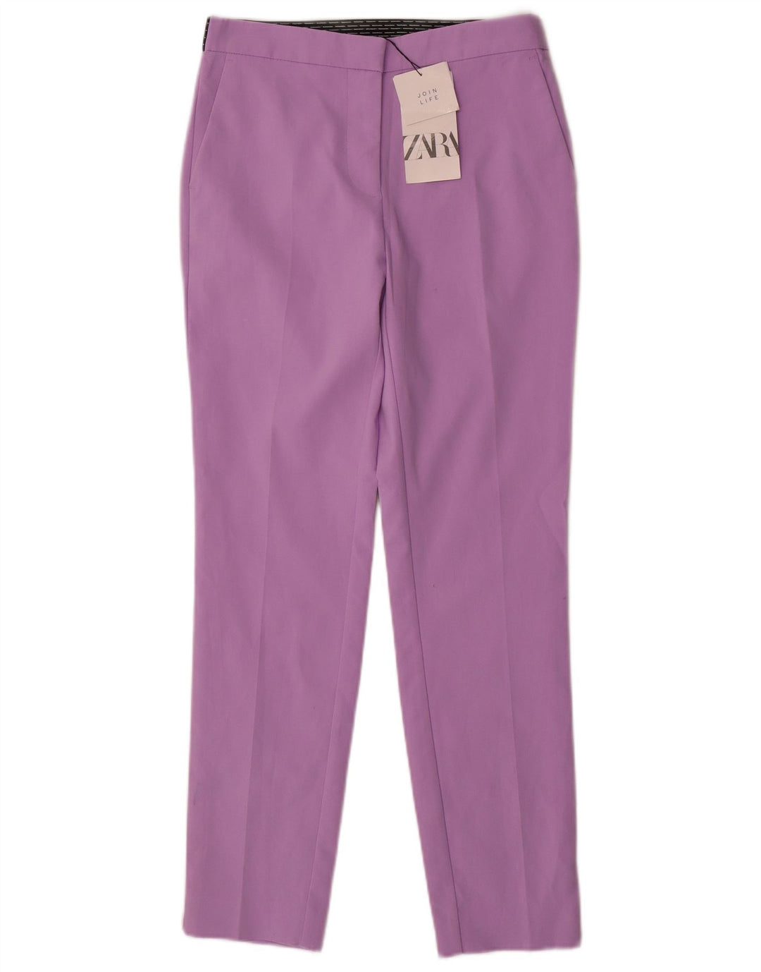 Zara Slim Suit Bukser Small W27 L27 Lilla polyester