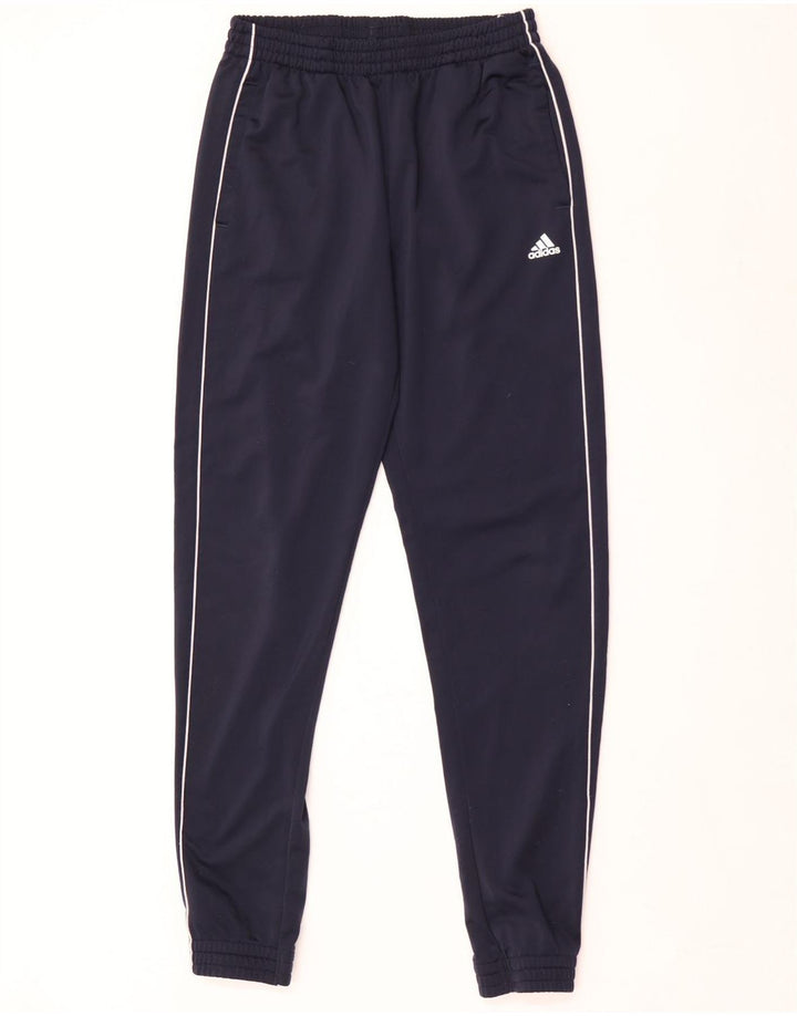 Adidas Drenge Træningsdragt Bukser Joggers 14-15 År Marineblå Polyester
