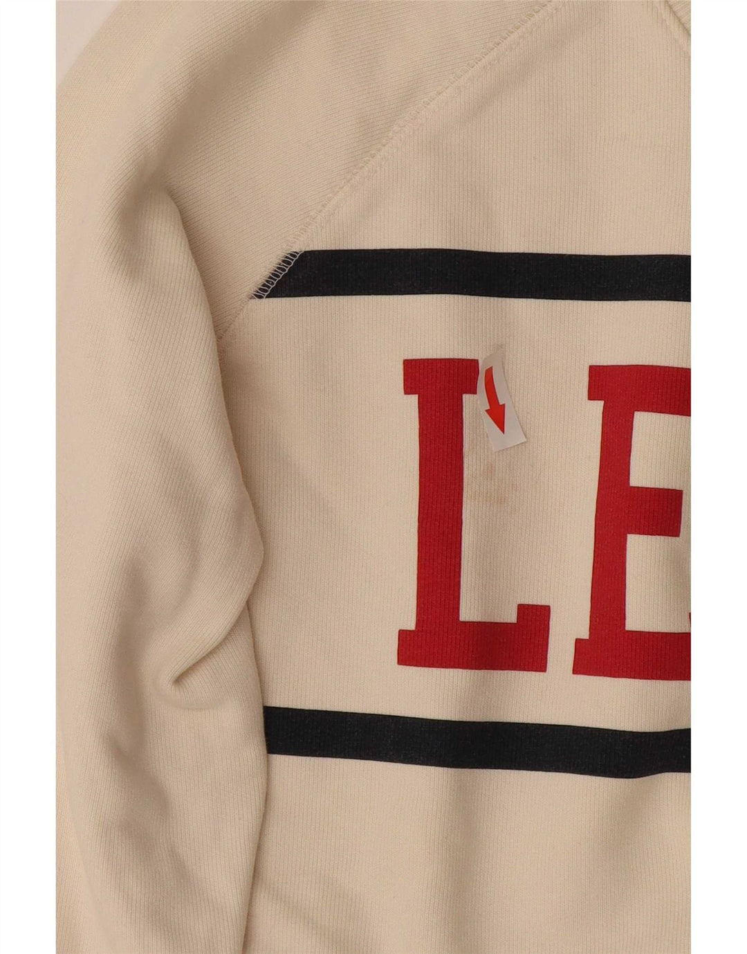 Levi's Dame grafisk sweatshirt Jumper UK 16 Large Off White Bomuld