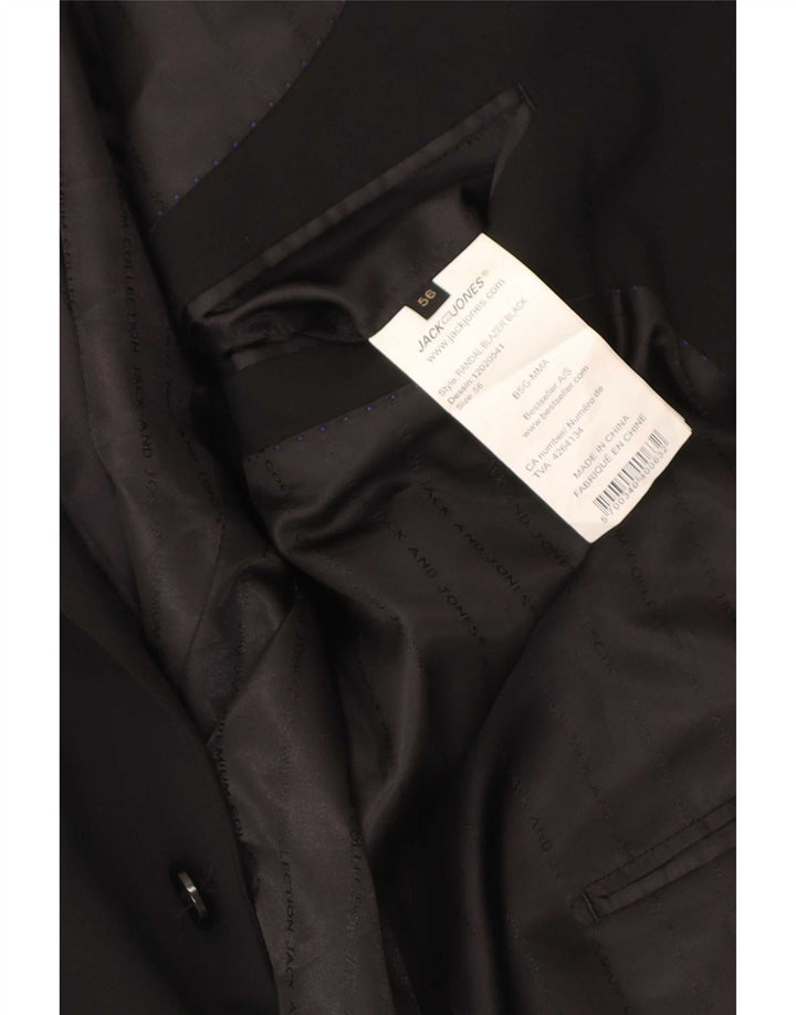 Jack & Jones Herre 2-knaps blazerjakke IT 56 3XL Sort Polyester