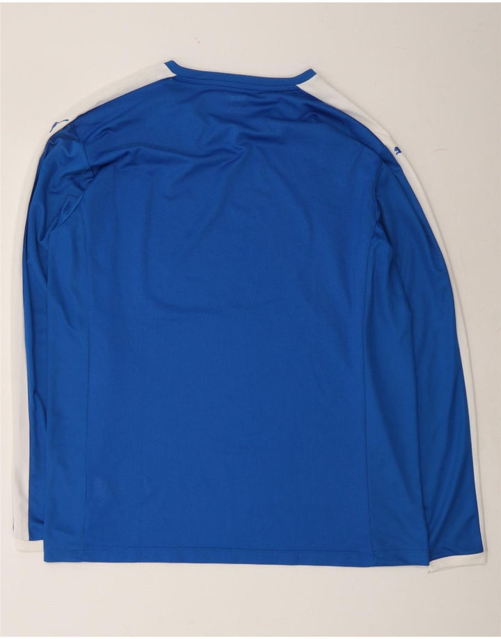 PUMA Mens Top Long Sleeve 2XL Blue Colourblock Polyester Vintage Puma and Second-Hand Puma from Messina Hembry 