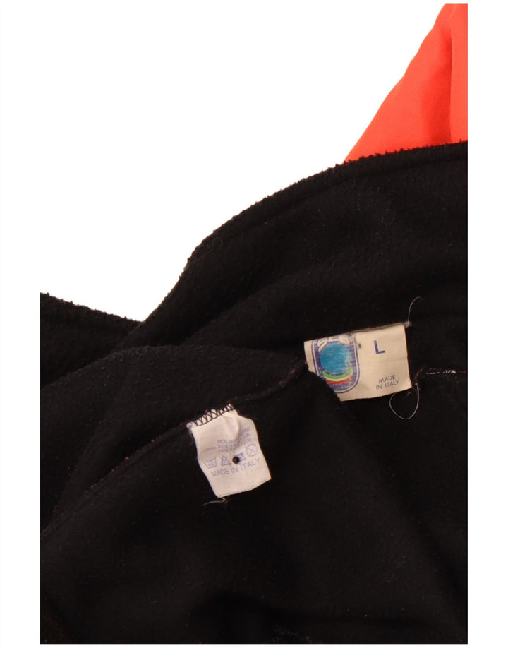 VINTAGE Bomberjakke til mænd UK 40 Large Orange Colourblock Polyester