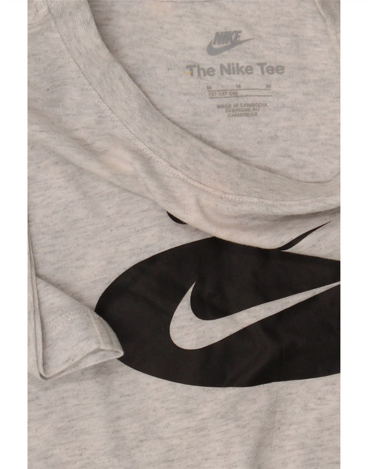 NIKE Boys Graphic T-Shirt Top 10-11 Years Medium Grey Cotton