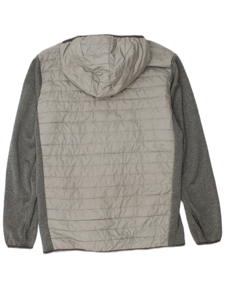 Jack & Jones Herre hættepolstret jakke UK 38 Medium Grey Colourblock