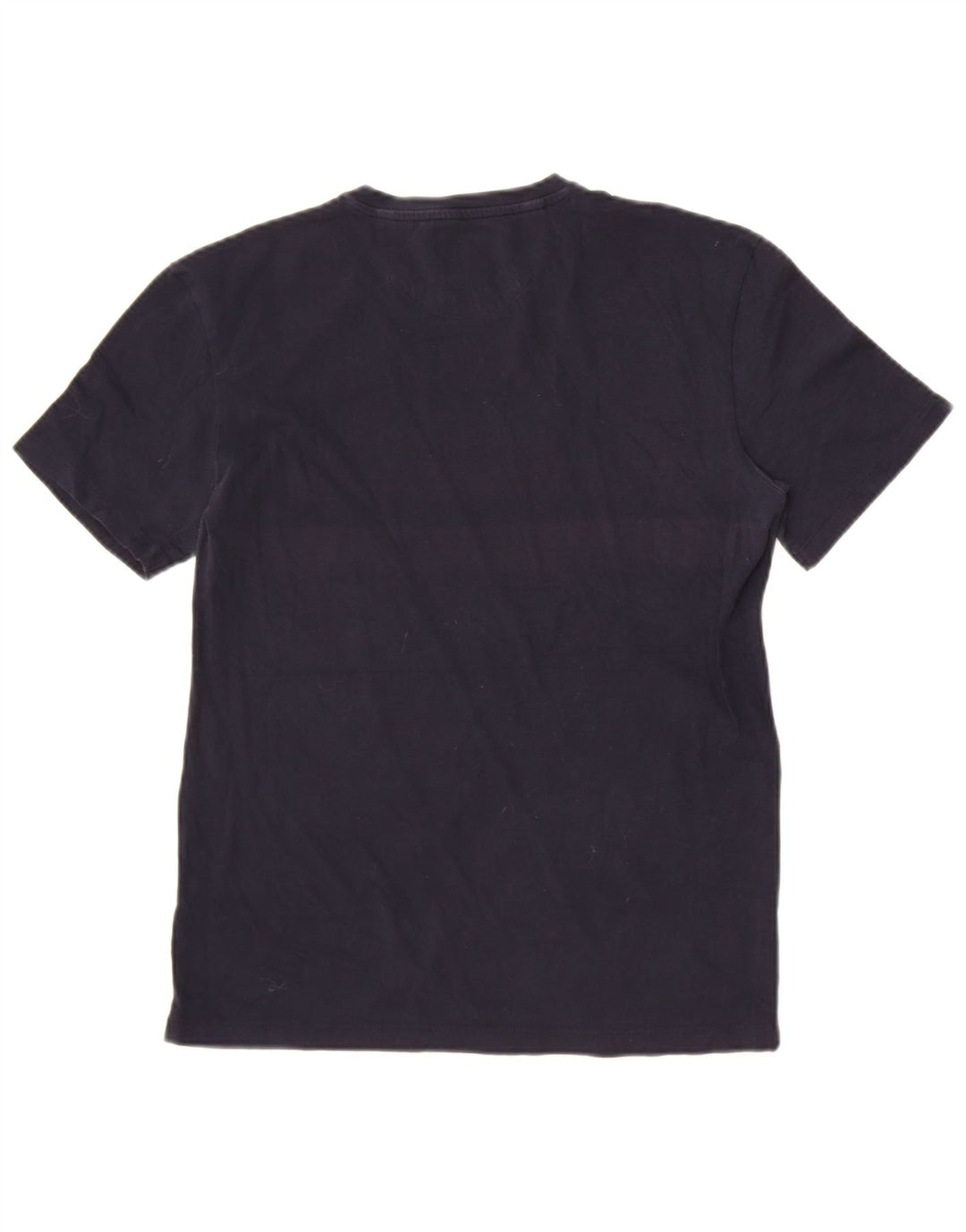 Zara Herre Slim Fit T-Shirt Top Medium Navyblå Bomuld