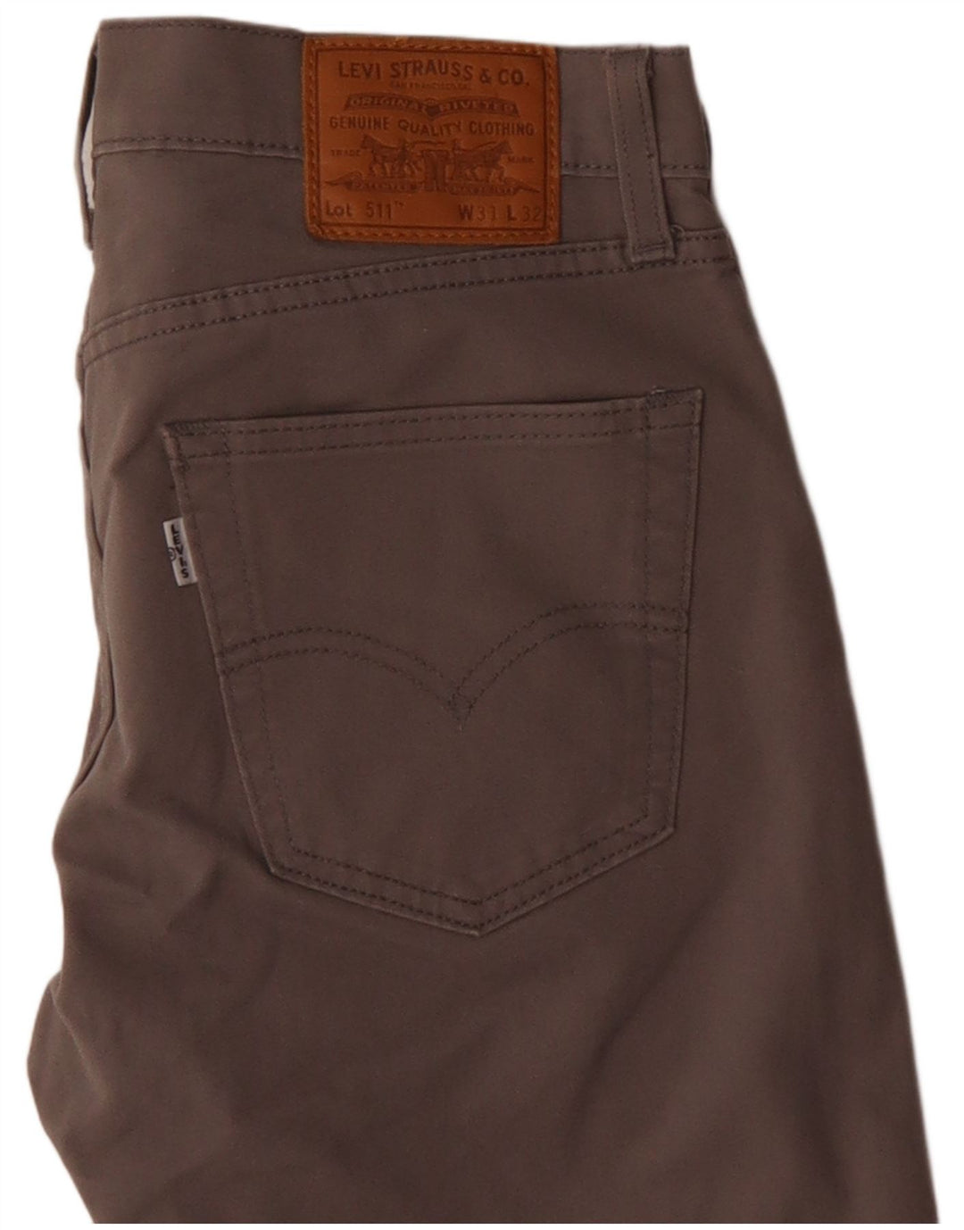 Levi's Herre 511 Slim Casual Bukser W31 L32 Grå Bomuld