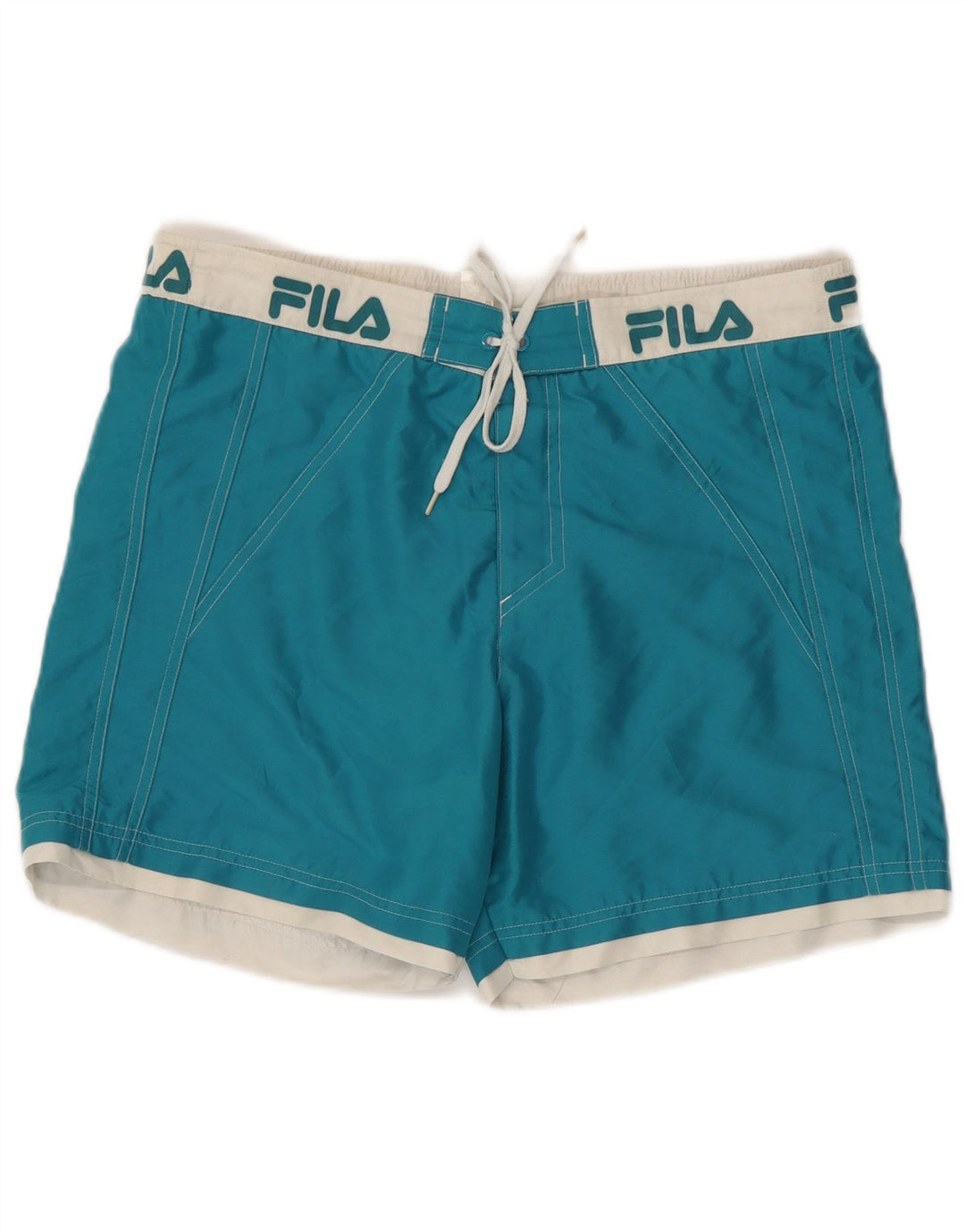 Fila Herre grafiske svømmeshorts Medium Blue Colourblock Polyester