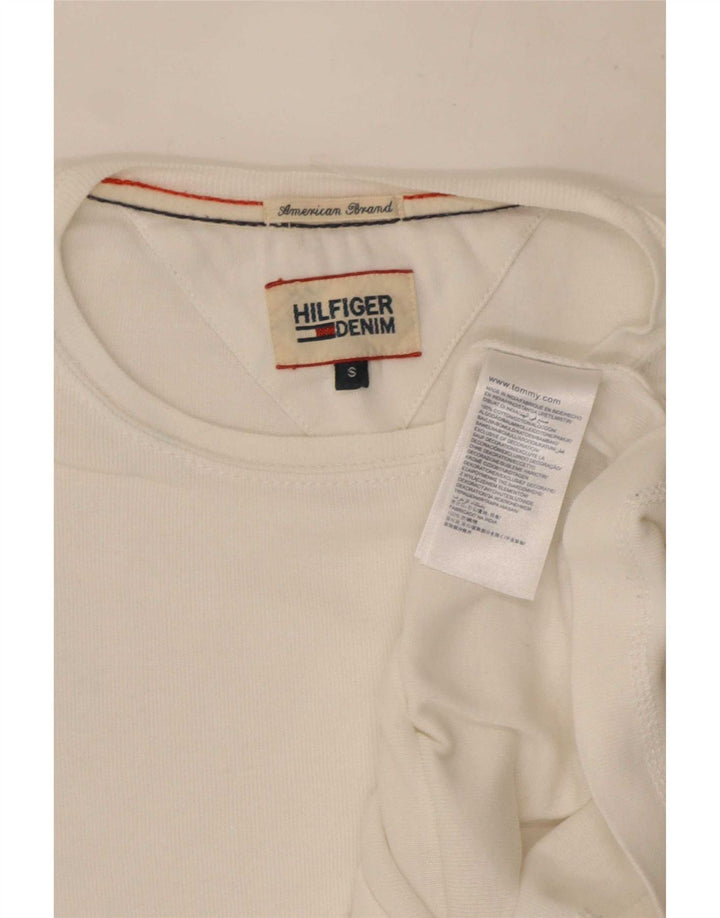 Tommy Hilfiger Herre Top Langærmet Lille Hvid Bomuld
