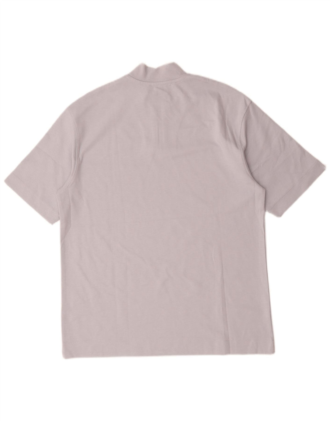 Zara T-shirt med lynlås til mænd, mellemblå bomuld