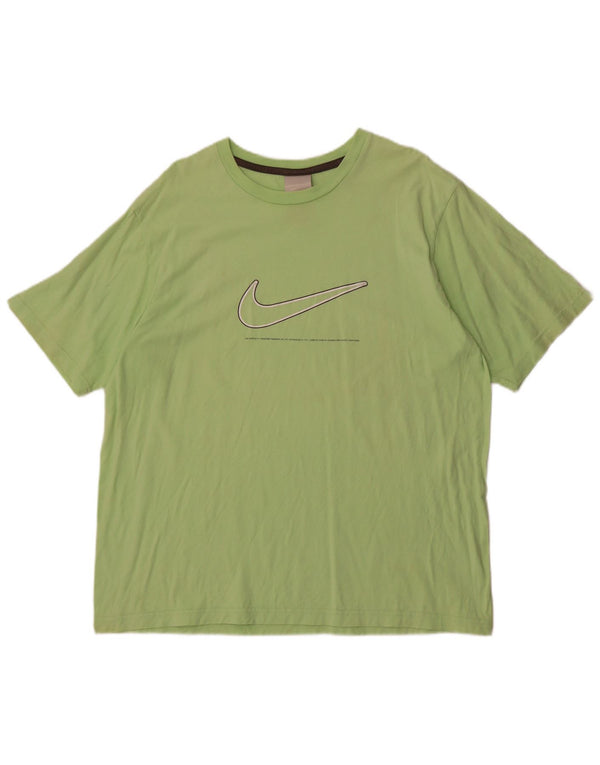 Nike Herre grafisk T-shirt top UK 45/47 XL Grøn bomuld