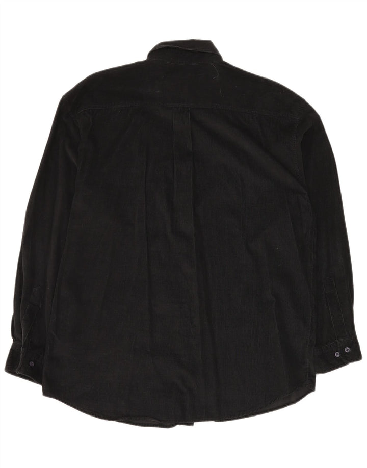 STONE HARBOUR Herre fløjlsskjorte Medium Sort Bomuld