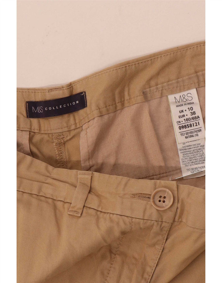 Marks & Spencer Chino Shorts til kvinder UK 10 Small W30 Beige Bomuld