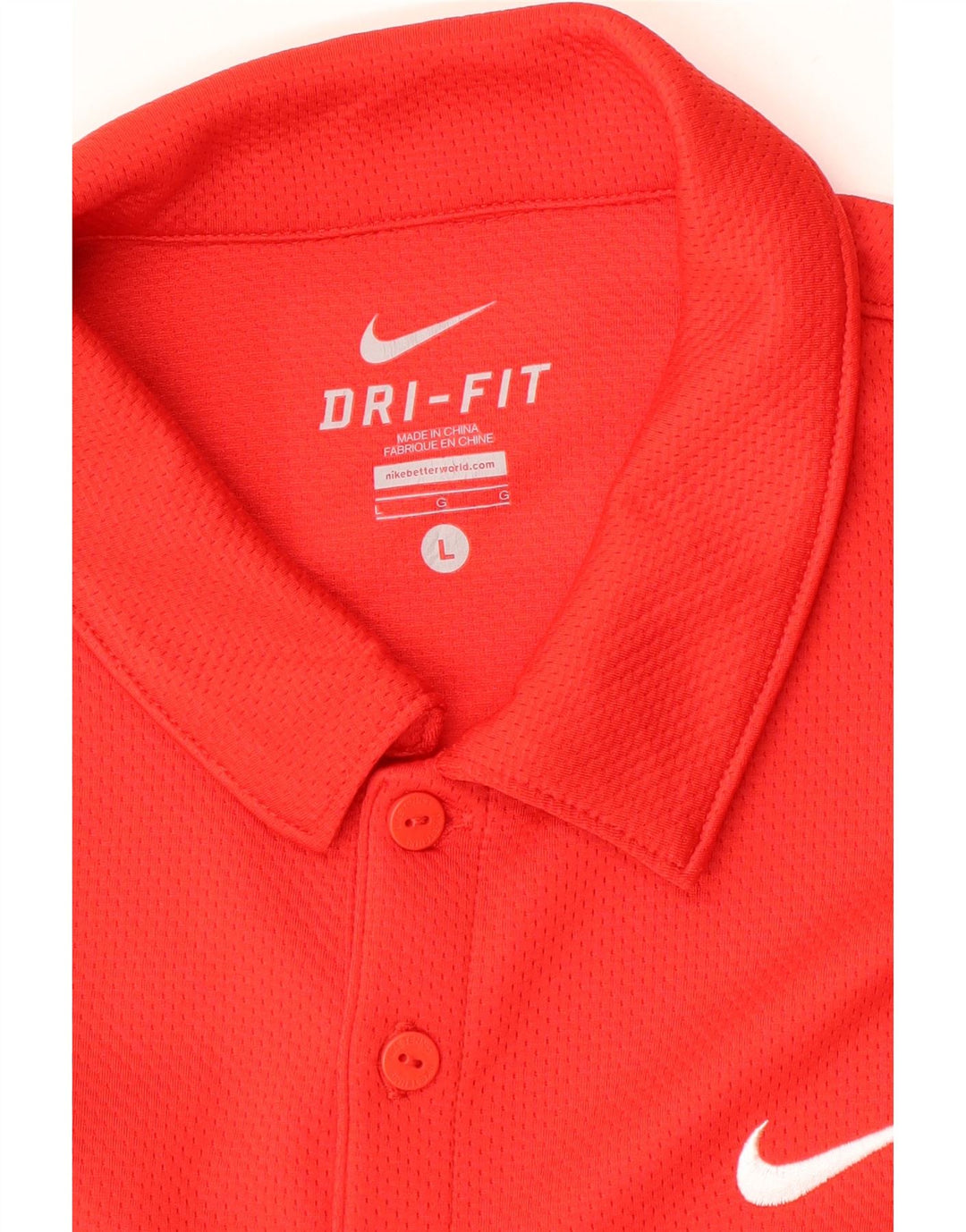 Nike Herre Dri Fit Polo Shirt Large Red