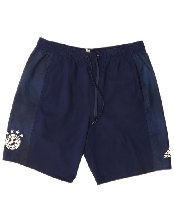 Adidas Herre FC Bayern Munchen Sports Shorts Large Navy Blue Colourblock