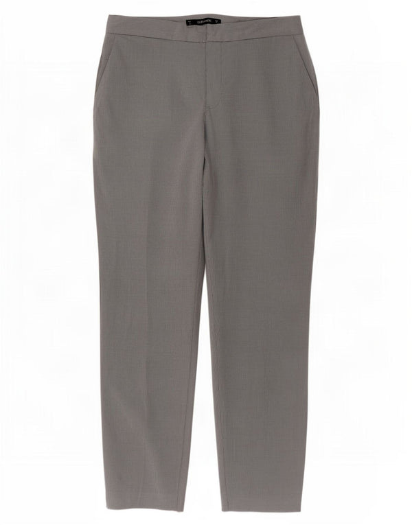 Zara Dame Slim Chino Bukser EU 36 Small W26 L27 Grå Polyester