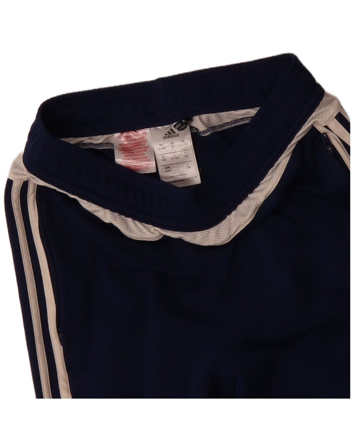 ADIDAS Boys Climalite Tracksuit Trousers 11-12 Years  Navy Blue