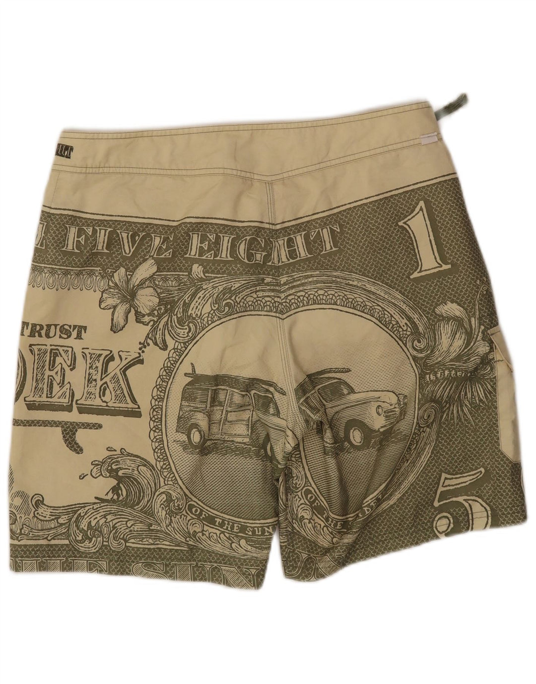 SUNDEK Grafiske badeshorts til mænd mellemgrøn polyester