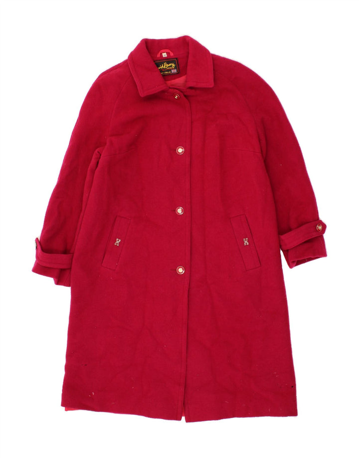 VINTAGE Womens Overcoat UK 18 XL Red Wool Vintage Vintage and Second-Hand Vintage from Messina Hembry 