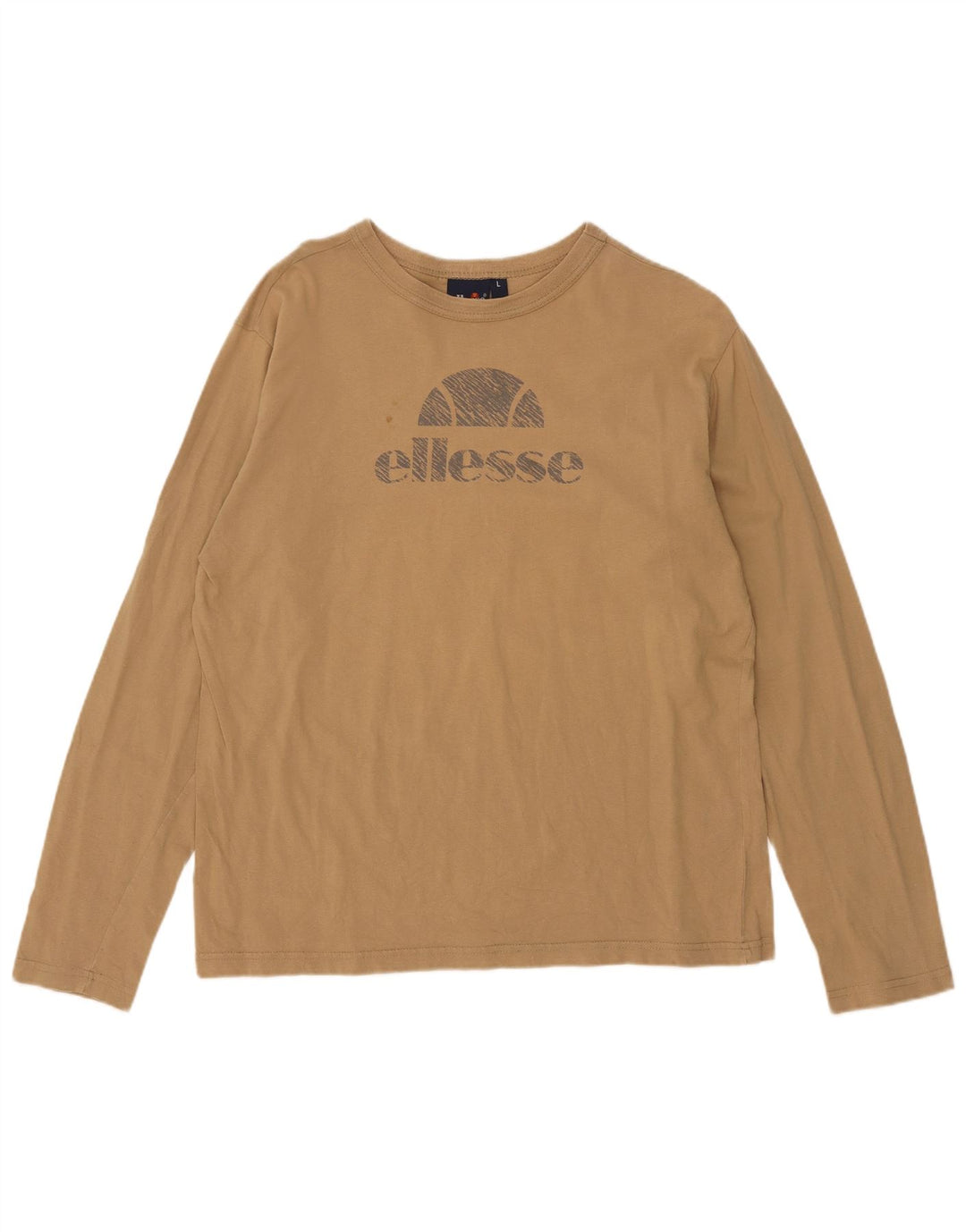 Ellesse Dame Grafisk Top Langærmet UK 16 Stor Brun