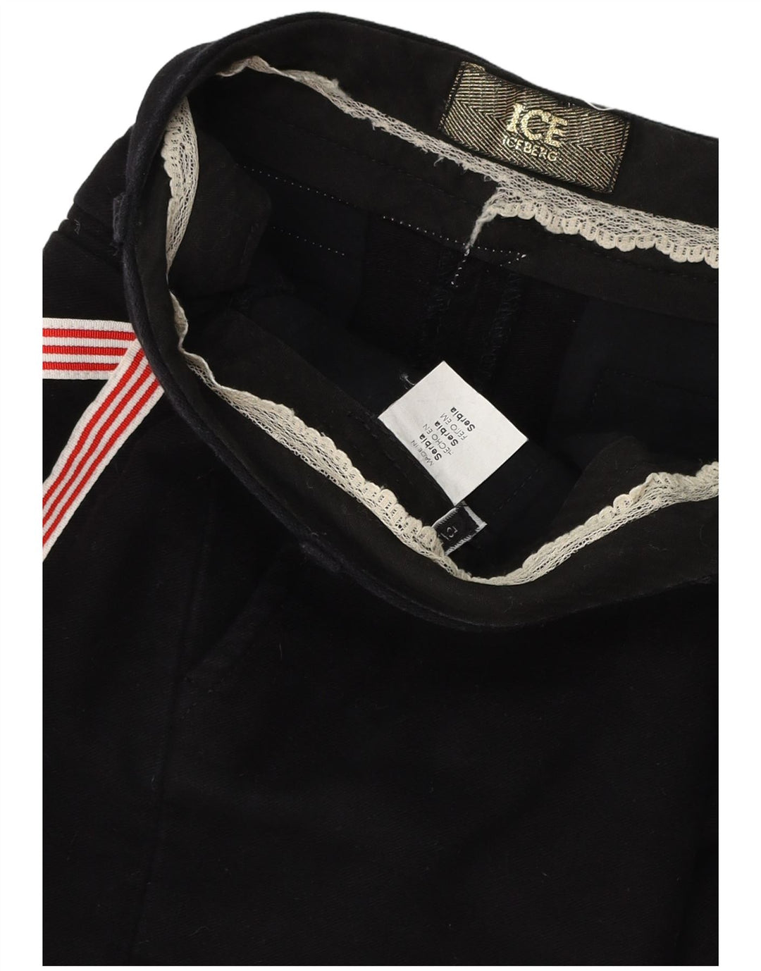 Iceberg Graphic Chino Shorts til kvinder W30 Medium Black Bomuld