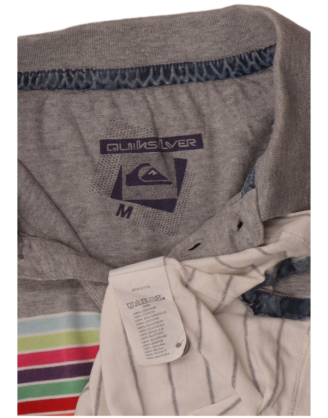 Quiksilver Poloshirt til mænd mellem grå stribet bomuld