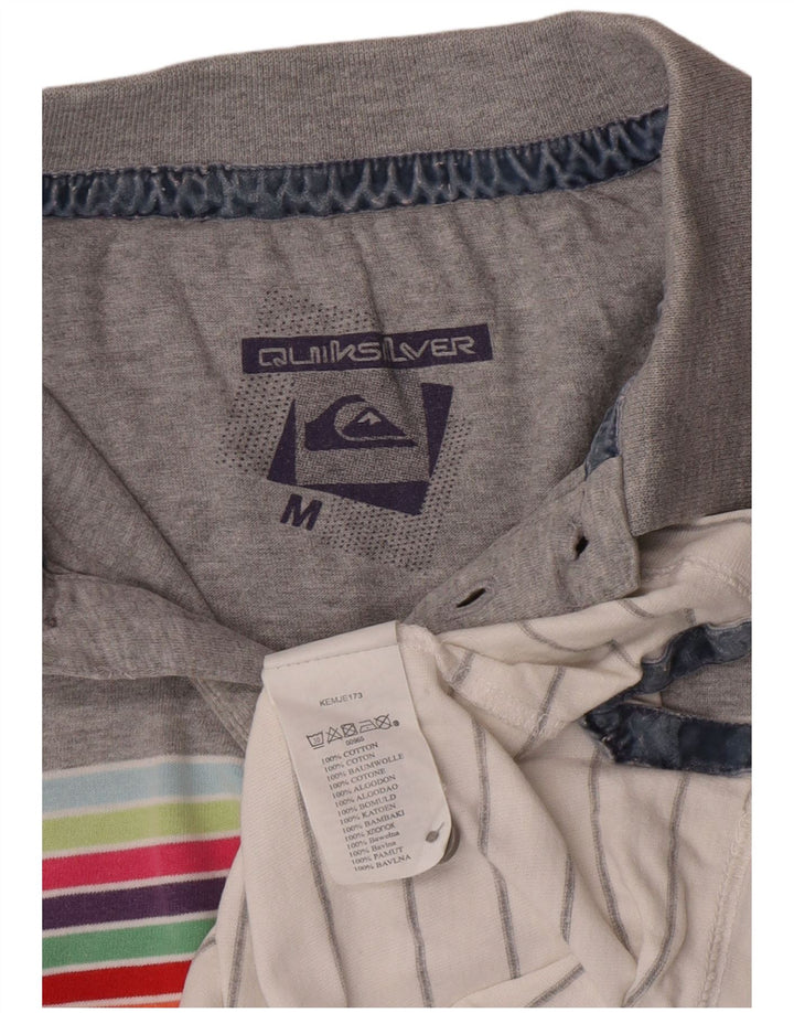 Quiksilver Poloshirt til mænd mellem grå stribet bomuld