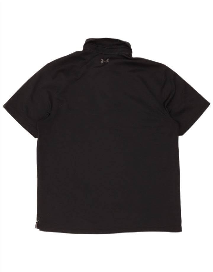 Under Armour Herre Polo Shirt Stor Sort Polyester