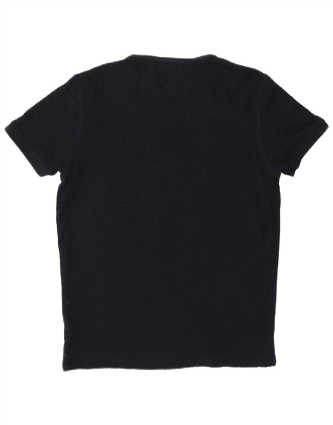 Massimo Dutti Dame T-Shirt Top UK 14 Stor Marineblå Bomuld