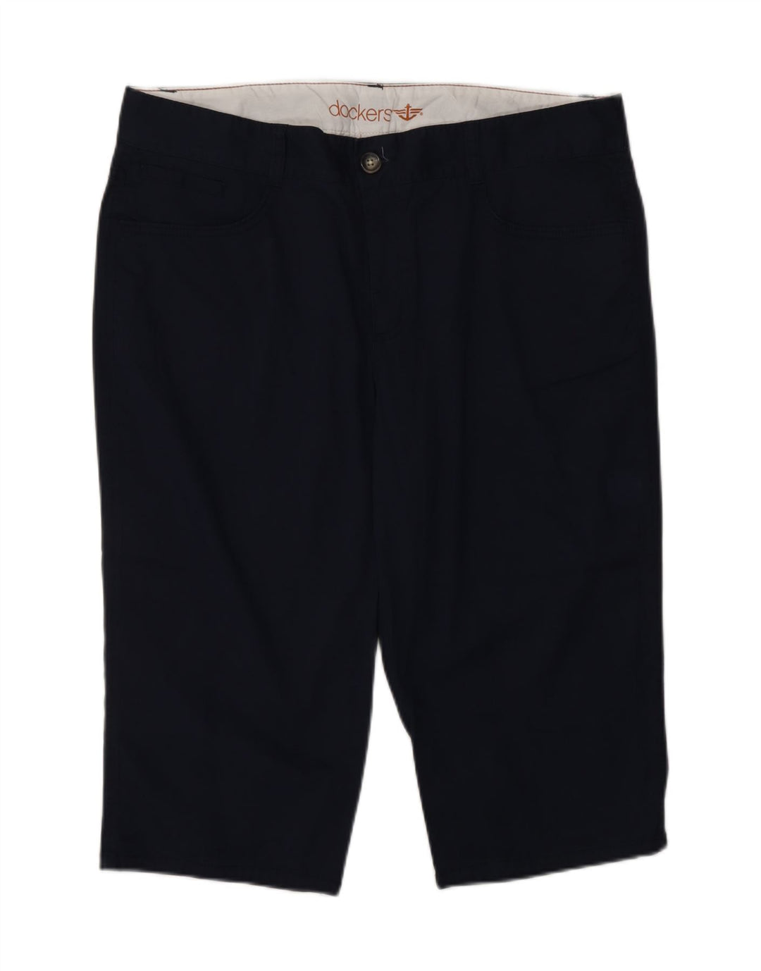 DOCKERS Bermuda-shorts til kvinder US 14 XL W34 Marineblå bomuld