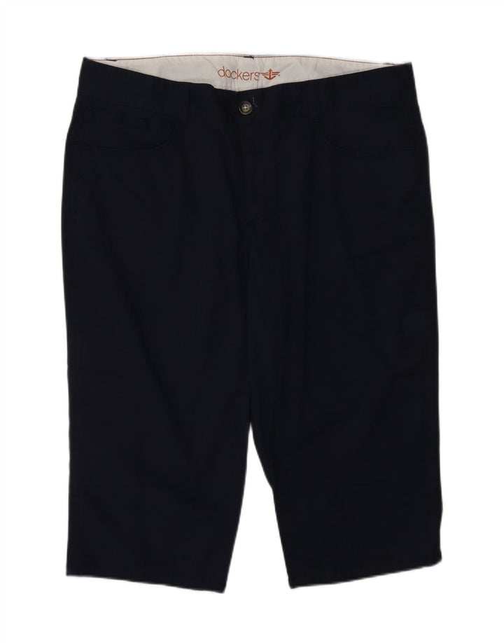 DOCKERS Bermuda-shorts til kvinder US 14 XL W34 Marineblå bomuld