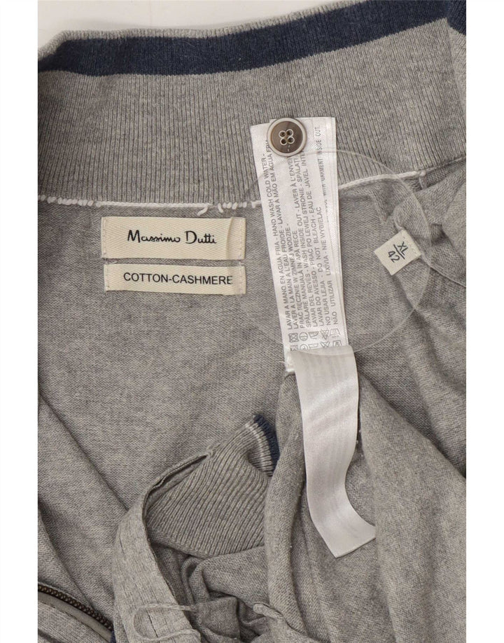 Massimo Dutti Herre cardigan sweater XL Grå Bomuld