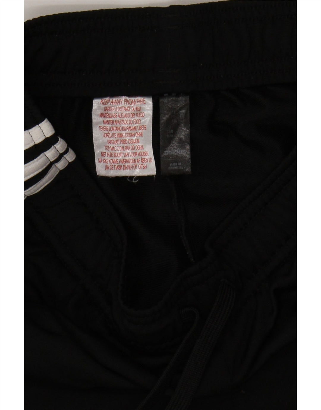 ADIDAS Boys Tracksuit Trousers 11-12 Years Black Polyester