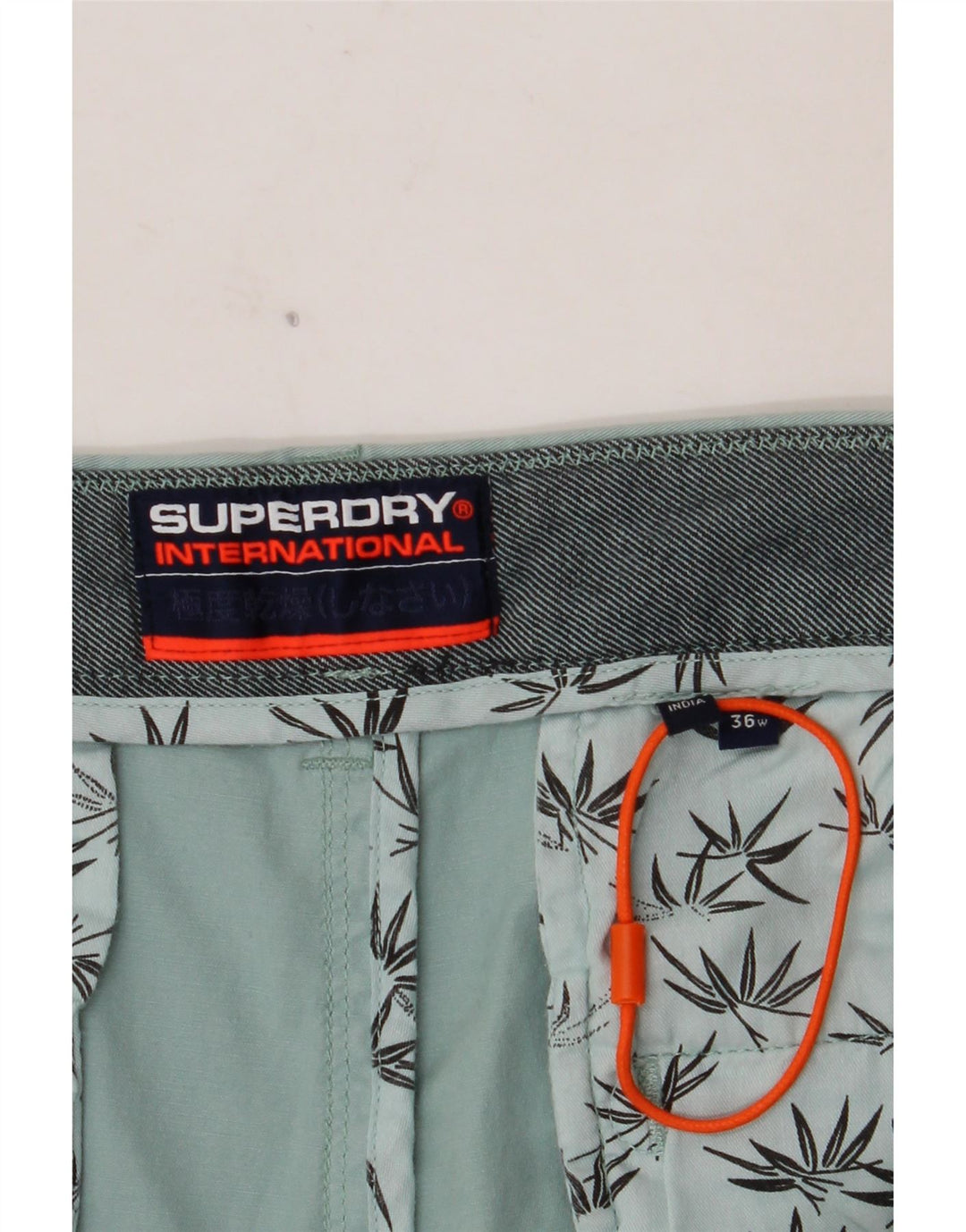 SUPERDRY Chino Shorts til mænd W36 Large Blue Cotton