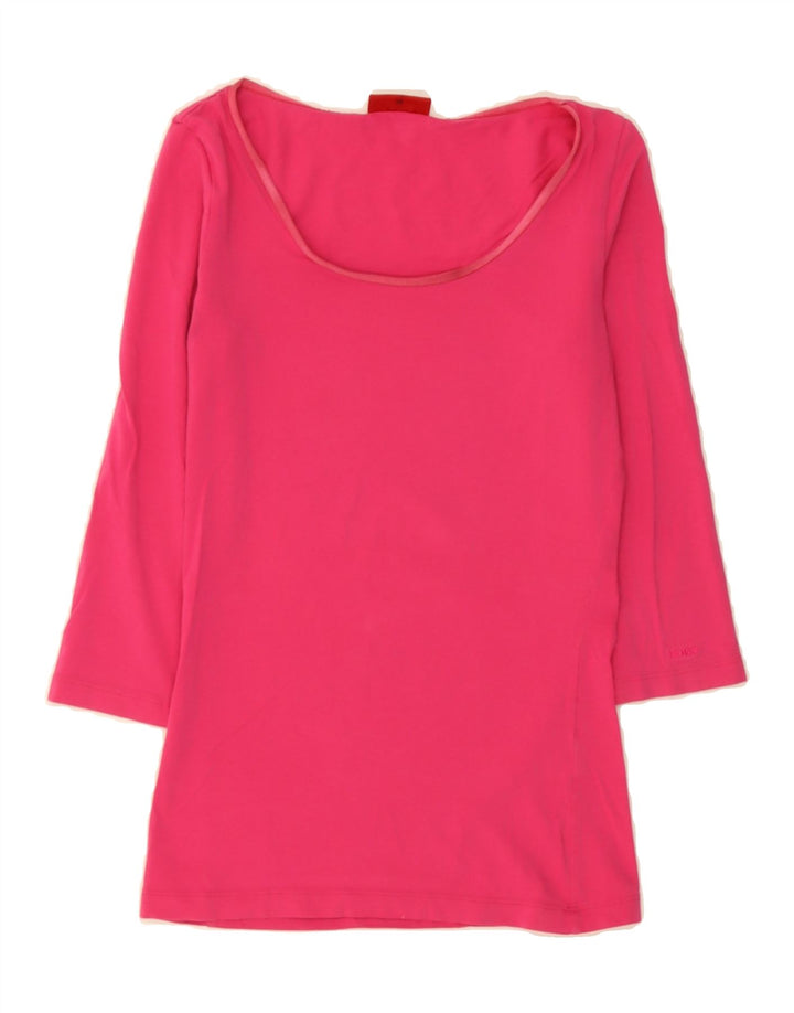 HUGO BOSS Womens Top 3/4 Sleeve UK 6 XS Pink Vintage Hugo Boss and Second-Hand Hugo Boss from Messina Hembry 
