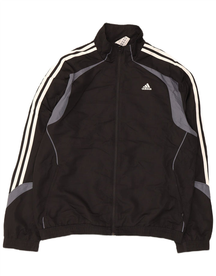 Adidas Træningsdragt til mænd Top jakke UK 42/44 Large Black Colourblock Polyester