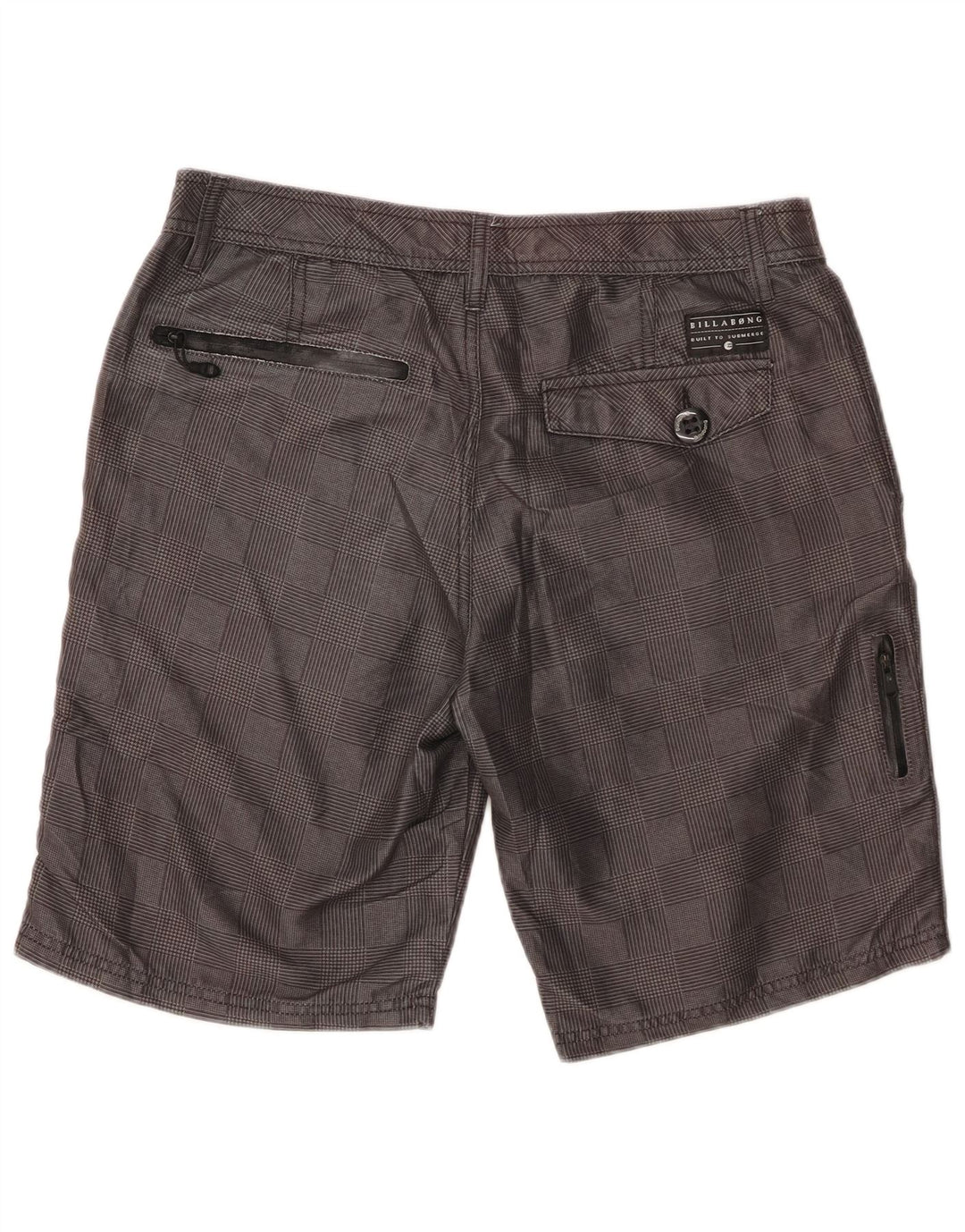 BILLABONG Chino Shorts til mænd W32 mellemgrå Houndstooth Polyester