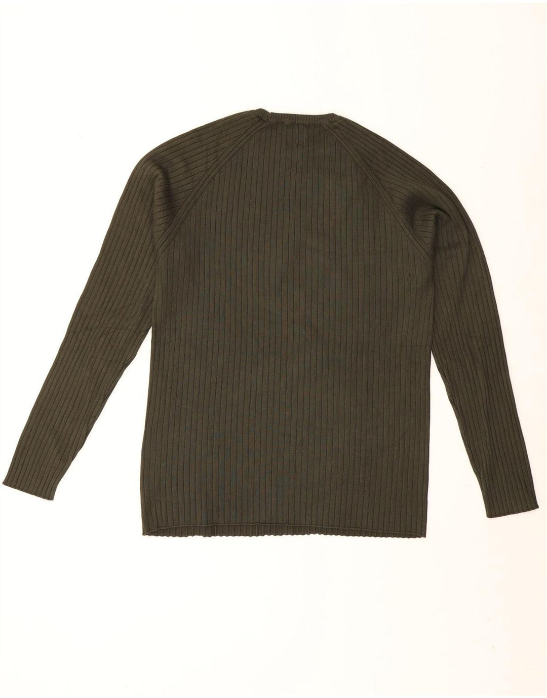 Zara Herre trøjetrøje med rund hals Medium Khaki Viscose