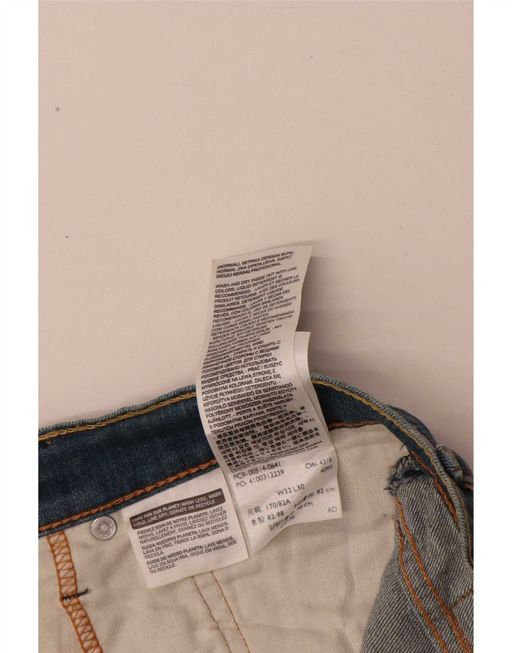 Levi's Herre 514 Straight Jeans W32 L30 Blå Bomuld