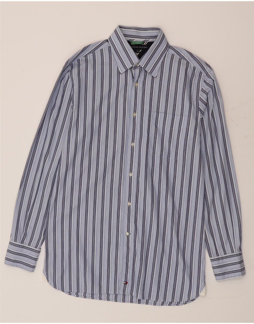 Tommy Hilfiger Herreskjorte Medium Blå Stribet Bomuld