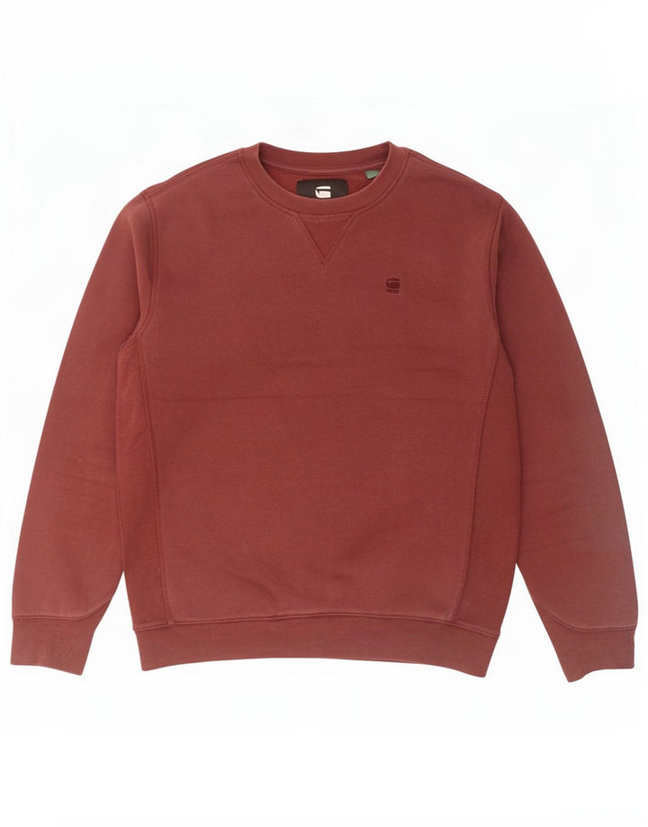 G-Star Herre sweatshirt Jumper Medium rødbrun bomuld