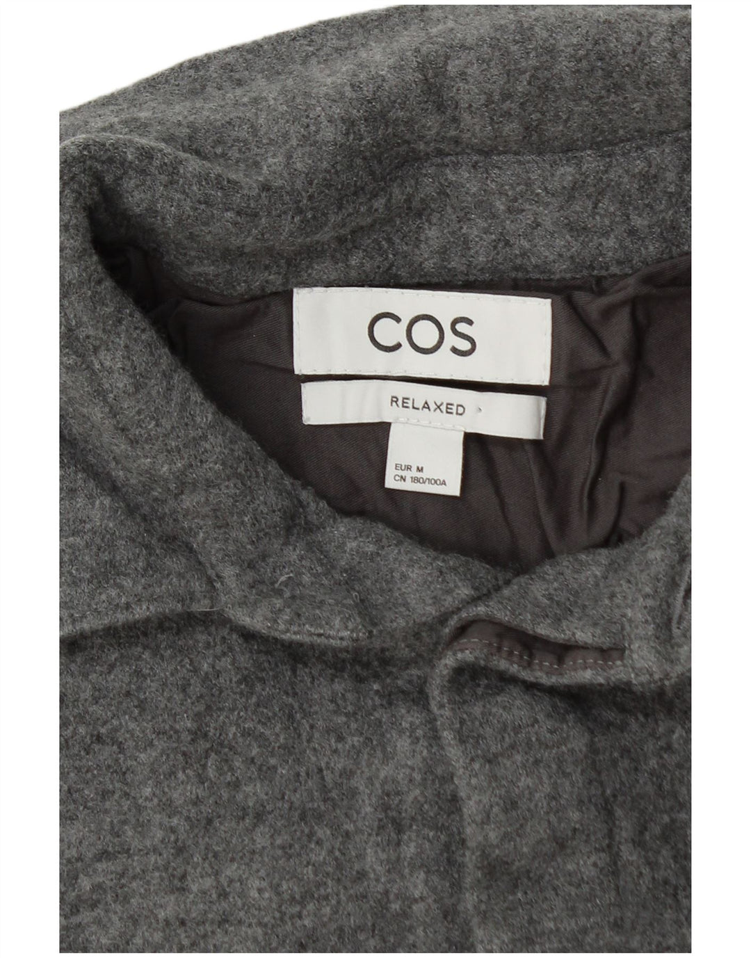 Cos Dame Relaxed Fit Lumberjack Flanel Shirt UK 14 Medium Grey