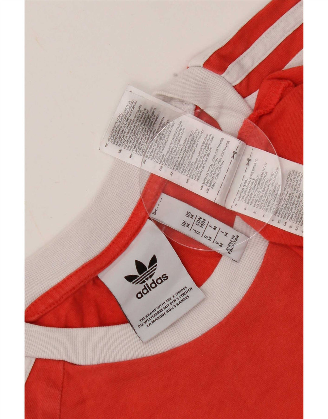 Adidas Herre T-Shirt Top Medium Rød Bomuld