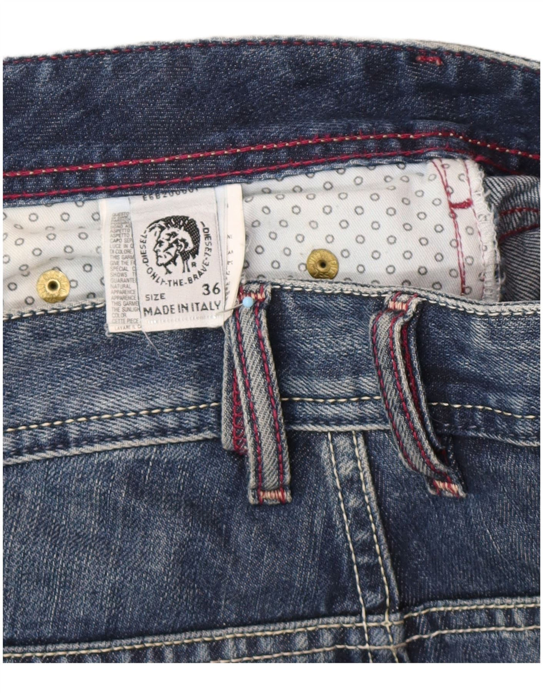 DIESEL Herre Bootcut Jeans W36 L34 Blå Bomuld