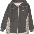 CHAMPION Womens Tracksuit Top Jacket UK 10 Small Grey Fair Isle Cotton Vintage Champion and Second-Hand Champion from Messina Hembry 