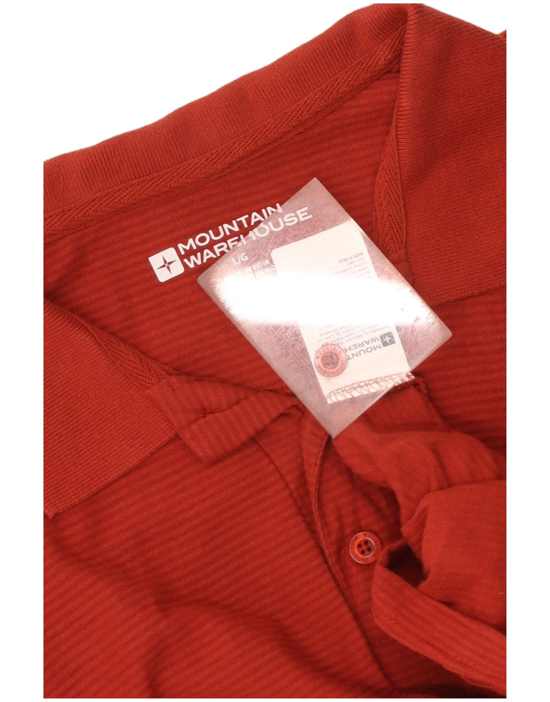 Mountain Warehouse Herre poloshirt Stor rød nålestribet bomuld